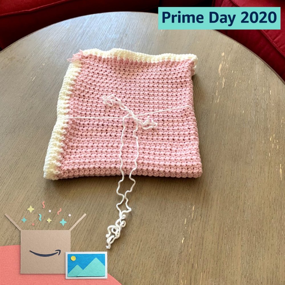 Pink, cotton / candy look baby blanket